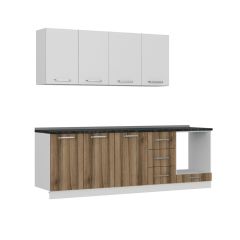 Minar 245 Cm Mutfak Dolabı Beyaz Dore 245-D7