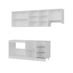 Minar 245 Cm Mutfak Dolabı Beyaz Dore 245-D8