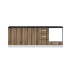 Minar 230 Cm Mutfak Dolabı Beyaz Dore 230-D3-Alt Modül