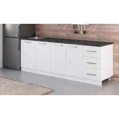 Minar 235 Cm Mutfak Dolabı Beyaz 235-B1-Alt Modül