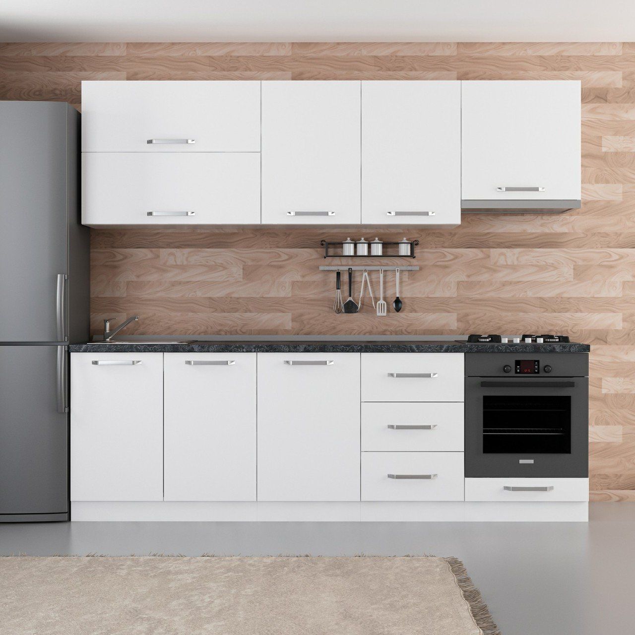 Minar 250 Cm Mutfak Dolabı Beyaz 250-B8