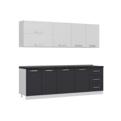 Minar 250 Cm Mutfak Dolabı Beyaz Antrasit 250-A1