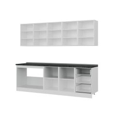 Minar 250 Cm Mutfak Dolabı Beyaz Antrasit 250-A2