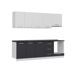 Minar 250 Cm Mutfak Dolabı Beyaz Antrasit 250-A5