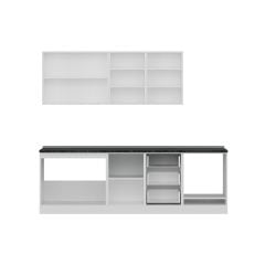 Minar 250 Cm Mutfak Dolabı Beyaz Antrasit 250-A6