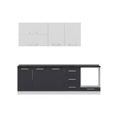 Minar 250 Cm Mutfak Dolabı Beyaz Antrasit 250-A6