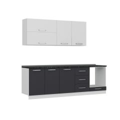 Minar 250 Cm Mutfak Dolabı Beyaz Antrasit 250-A6