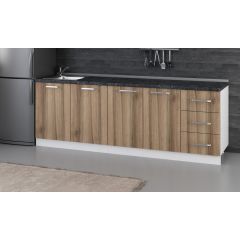 Minar 235 Cm Mutfak Dolabı Beyaz Dore 235-D1-Alt Modül