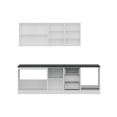 Minar 250 Cm Mutfak Dolabı Beyaz Dore 250-D3