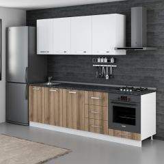 Minar 250 Cm Mutfak Dolabı Beyaz Dore 250-D3