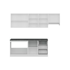 Minar 250 Cm Mutfak Dolabı Beyaz Dore 250-D4