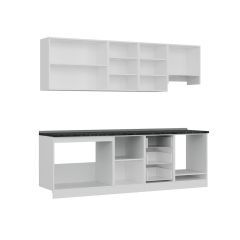 Minar 250 Cm Mutfak Dolabı Beyaz Dore 250-D5