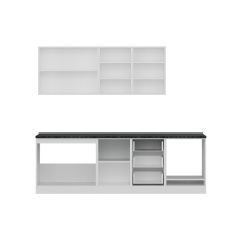 Minar 250 Cm Mutfak Dolabı Beyaz Dore 250-D6