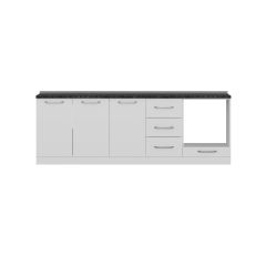 Minar 240 Cm Mutfak Dolabı Beyaz 240-B4-Alt Modül