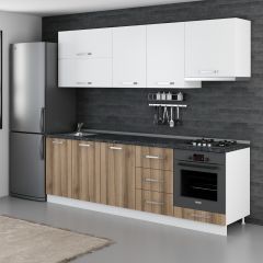 Minar 250 Cm Mutfak Dolabı Beyaz Dore 250-D8