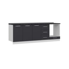 Minar 240 Cm Mutfak Dolabı Beyaz Antrasit 240-A4-Alt Modül