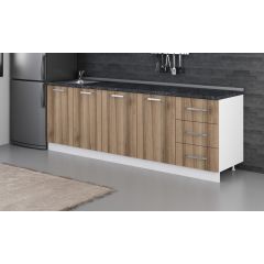 Minar 240 Cm Mutfak Dolabı Beyaz Dore 240-D1-Alt Modül