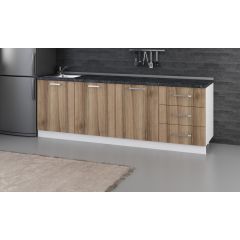 Minar 240 Cm Mutfak Dolabı Beyaz Dore 240-D3-Alt Modül