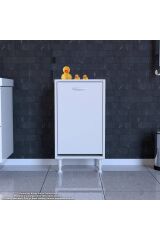 Sare 40 cm Beyaz Sepetli Banyo Dolabı,Mutfak Dolabı 40x75x32,5 cm Oyuncak Sepeti Çok Amaçlı Dolap