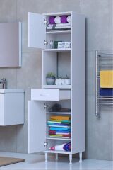 Vero 5 Bölmeli 40 cm Genişlikte Dolap Çok Amaçlı Kullanım Banyo Dolapı 40x173x32,5 cm Dolap