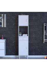Vero 5 Bölmeli 40 cm Genişlikte Dolap Çok Amaçlı Kullanım Banyo Dolapı 40x173x32,5 cm Dolap