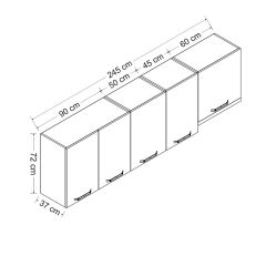 Minar 245 Cm Mutfak Dolabı Beyaz 245-B8-Üst Modül