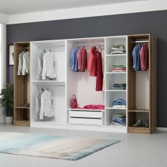 Kale 7 Kapaklı 2Ç Dolap - Beyaz Dore