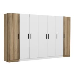 Kale 7 Kapaklı 2Ç Dolap - Beyaz Dore