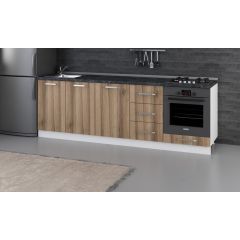 Minar 245 Cm Mutfak Dolabı Beyaz Dore 245-D4-Alt Modül