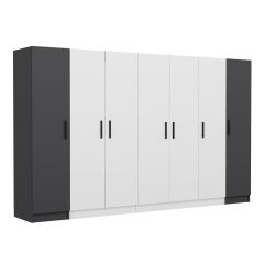 Kale 7 Kapaklı 2Ç Dolap - Beyaz Antrasit