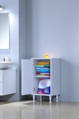 Arden 45 cm Beyaz 2 Bölmeli Banyo Düzenleyici Dolap 1 Raflı Çok Amaçlı Mutfak Dolabı 45x75x32,5 cm