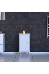 Arden 45 cm Beyaz 2 Bölmeli Banyo Düzenleyici Dolap 1 Raflı Çok Amaçlı Mutfak Dolabı 45x75x32,5 cm