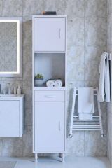Vero 5 Bölmeli 45 cm Genişlikte Dolap Çok Amaçlı Kullanım Banyo Dolapı 45x173x32,5 cm Dolap