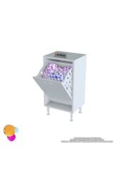Sare 50 cm Beyaz Sepetli Banyo Dolabı,Mutfak Dolabı 50x75x32,5 cm Oyuncak Sepeti Çok Amaçlı Dolap