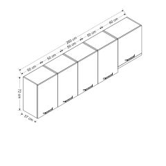 Minar 260 Cm Mutfak Dolabı Beyaz 260-B8-Üst Modül