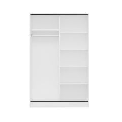 Minar Kale 2 Kapaklı Sürgülü Dolap 120 Cm - Beyaz/Dore