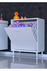 Sare 55 cm Beyaz Sepetli Banyo Dolabı,Mutfak Dolabı 55x75x32,5 cm Oyuncak Sepeti Çok Amaçlı Dolap