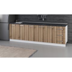 Minar 265 Cm Mutfak Dolabı Beyaz Dore 265-D1-Alt Modül