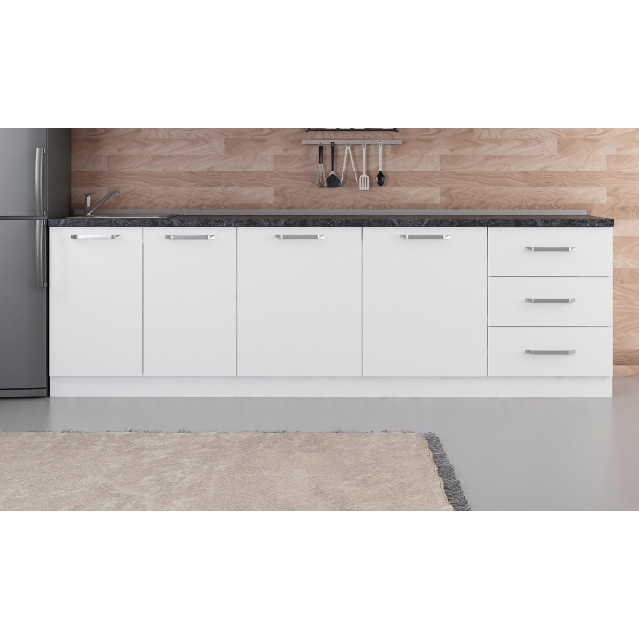 Minar 270 Cm Mutfak Dolabı Beyaz 270-B1-Alt Modül