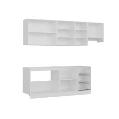 Minar 255 Cm Mutfak Dolabı Beyaz Antrasit 255-A4