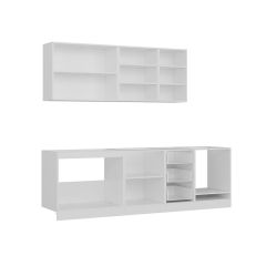 Minar 255 Cm Mutfak Dolabı Beyaz Antrasit 255-A6