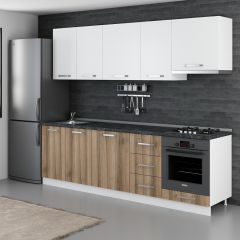 Minar 255 Cm Mutfak Dolabı Beyaz Dore 255-D5