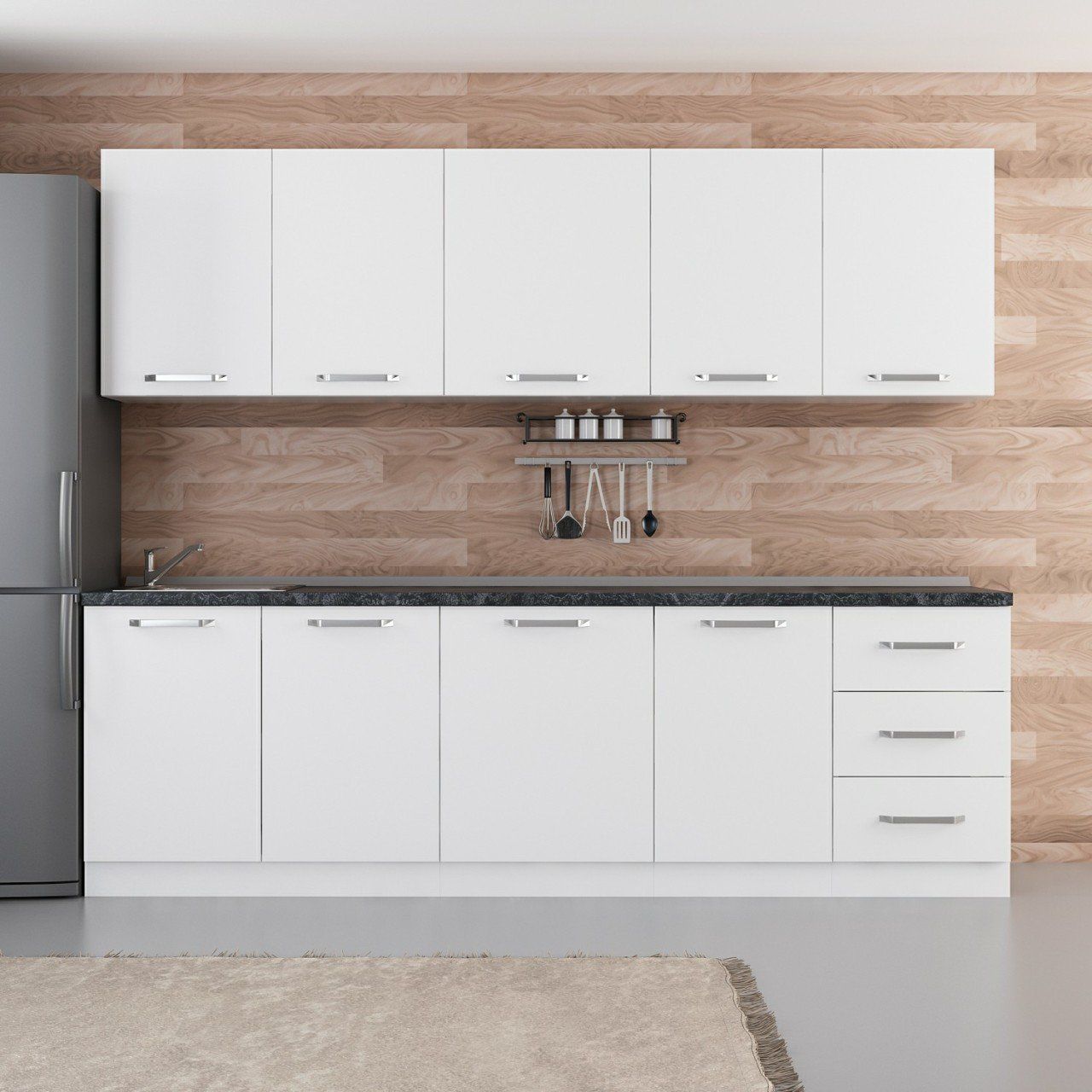 Minar 260 Cm Mutfak Dolabı Beyaz 260-B2