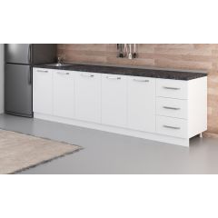 Minar 275 Cm Mutfak Dolabı Beyaz 275-B1-Alt Modül