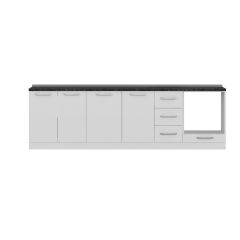 Minar 275 Cm Mutfak Dolabı Beyaz 275-B3-Alt Modül