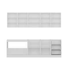 Minar 260 Cm Mutfak Dolabı Beyaz Antrasit 260-A2