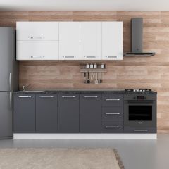 Minar 260 Cm Mutfak Dolabı Beyaz Antrasit 260-A3