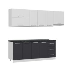 Minar 260 Cm Mutfak Dolabı Beyaz Antrasit 260-A4