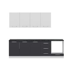 Minar 260 Cm Mutfak Dolabı Beyaz Antrasit 260-A6