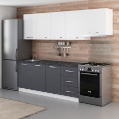 Minar 260 Cm Mutfak Dolabı Beyaz Antrasit 260-A7